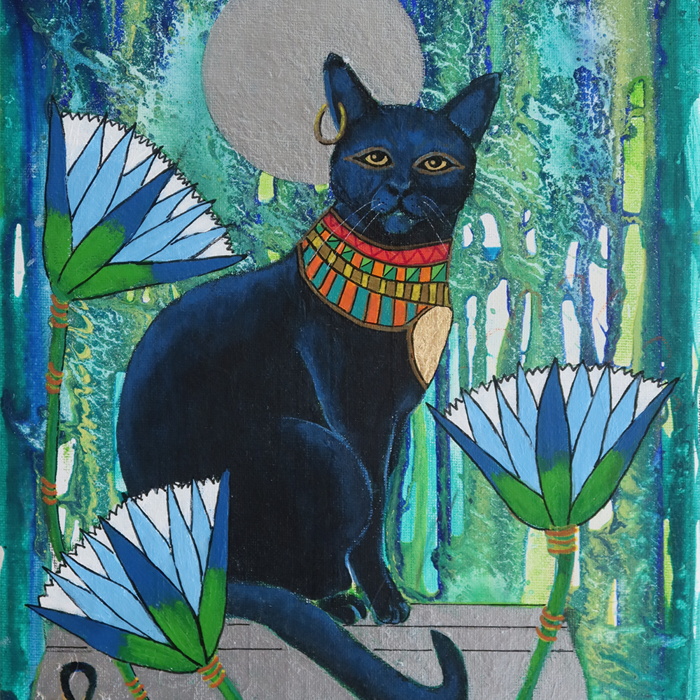 bastet-with-blue-lotus